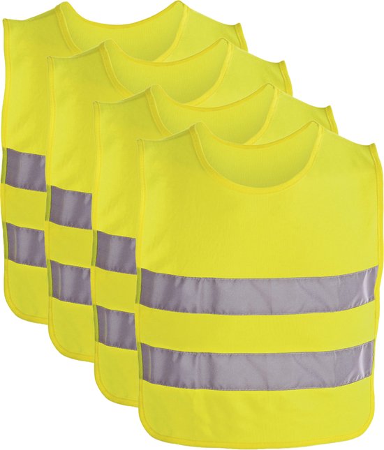 Gilet de sécurité 10x pour enfants jaune Gilets de