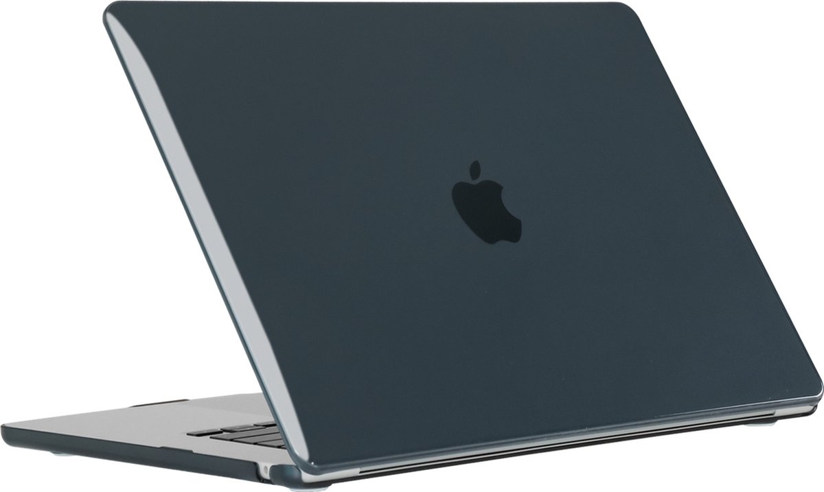 Mobigear - Laptophoes geschikt voor Apple MacBook Air 15 Inch (2023-2024) Hoes Hardshell Laptopcover MacBook Case | Mobigear Glossy - Zwart - Model A2941