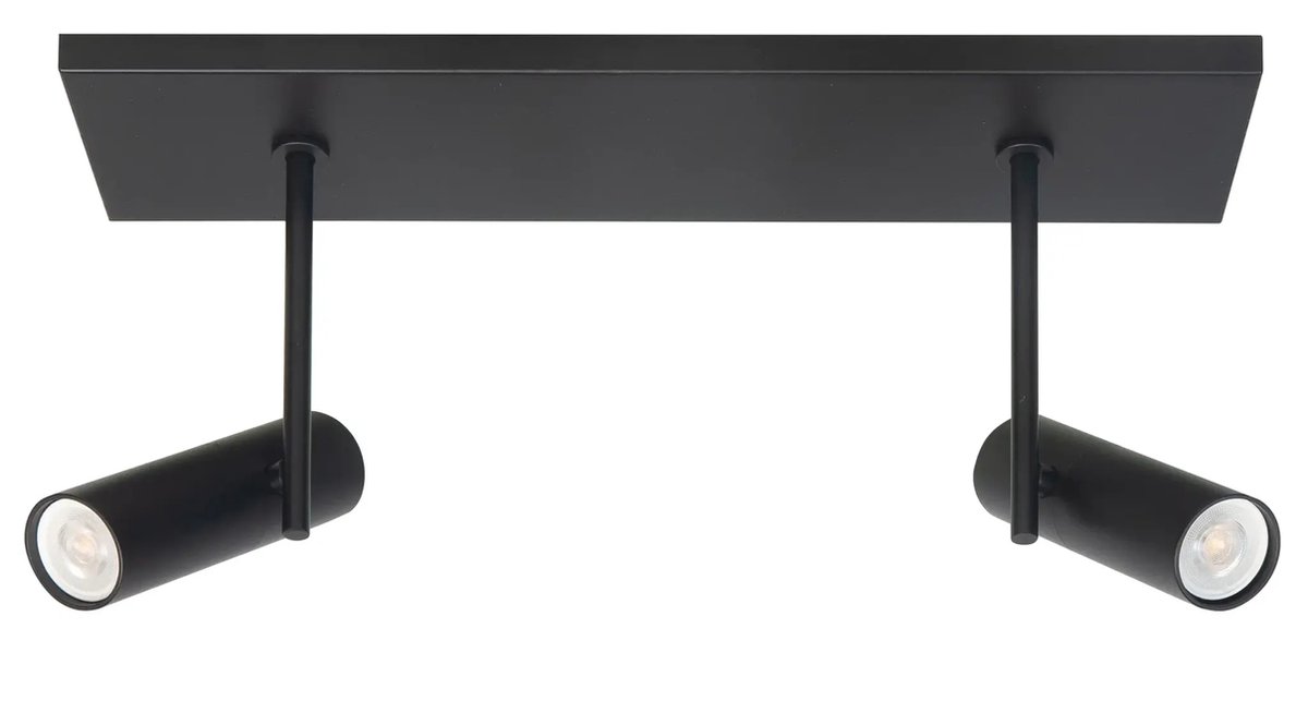 Spot Trend 2 lichts L 40 cm incl mini GU10 zwart