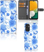Hoesje voor Geschikt voor Samsung Galaxy A14 5G Flowers Blue