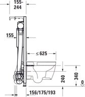 Bâti-support pour WC suspendu, 115 cm, aspirateur d'odeurs, rinçage hygiénique