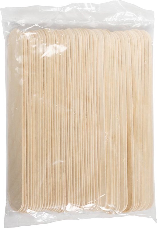 Bâtonnets de glace, longs, épais, L: 20 cm, l: 25 mm, bois de bouleau, 50 pièces, épaisseur 1,6 mm