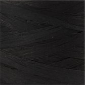 Garen - Papier raffia garen - 100% houtvezel - zwart - B: 7-8 mm - 100m - 1 rol
