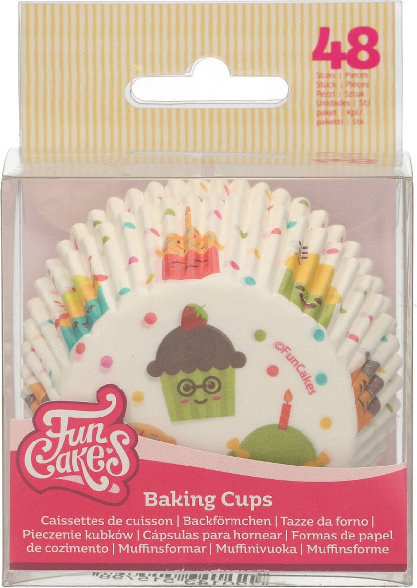 FunCakes Cupcake Vormpjes - Muffinvorm - Cupcakes Party - 48 Stuks