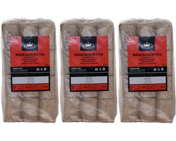 3x zakken houtbriketten 10 kilo voor kachel/openhaard - Hout - Houtbriketten geperst