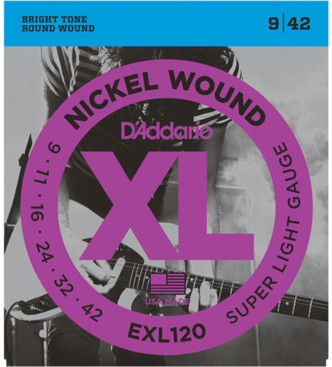 D'Addario EXL120 - Snarenset voor elektrische gitaar .009-.042