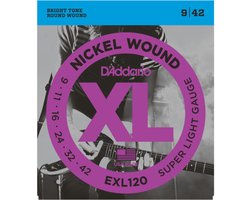 D'Addario EXL120 - Snarenset voor elektrische gitaar .009-.042