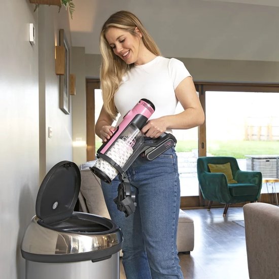 Numatic Hetty Quick HTY100P - Aspirateur balai sans fil - Avec sac - Rose