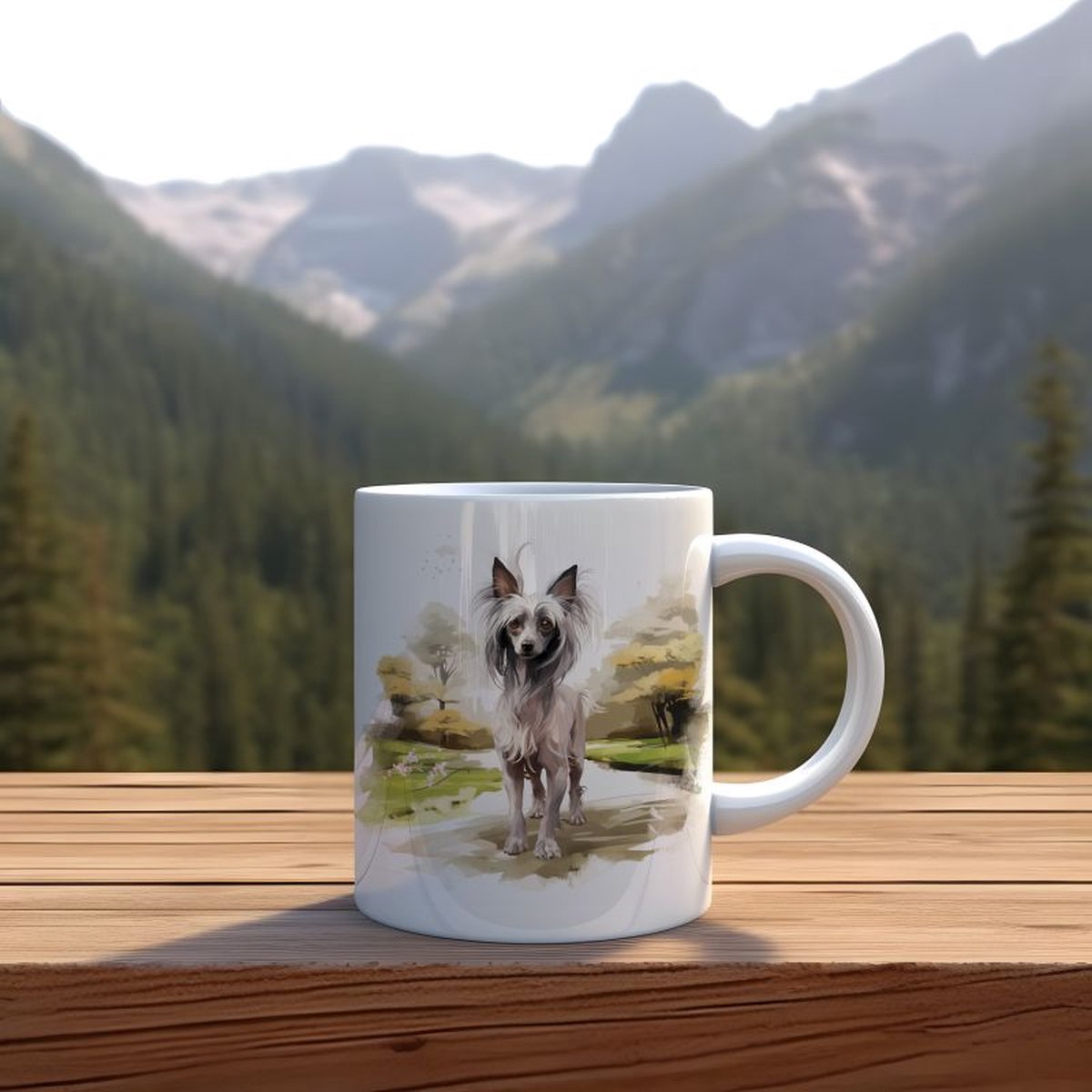 Mok Chinese Naakthond Beker cadeau voor haar of hem, kerst, verjaardag, honden liefhebber, zus, broer, vriendin, vriend, collega, moeder, vader, hond