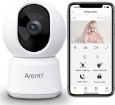Arenti P2Q Wifi Beveiligingscamera Voor Binnen - Huisdiercamera - Babyfoon - 4MP - Beweegbaar - Dual-Band Wifi - Draadloos - Full360° bewaking - Geen Blinde Vlekken - Geen Maandelijkse Kosten - HD - Besturing via App - Onvif