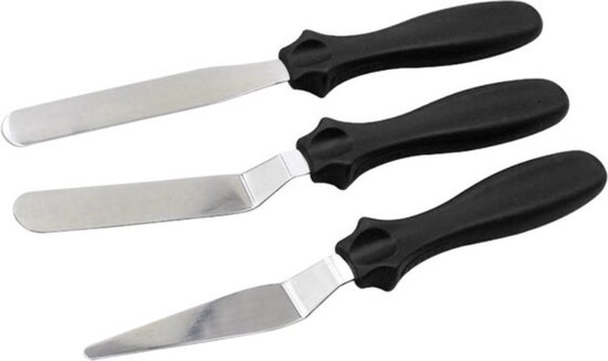 CHPN - Couteau à palette - Pâtisserie - Set de palettes - Fondant - Zwart -  Couteau à