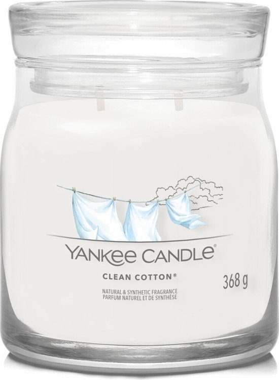 Yankee Candle - Clean Cotton Signature Medium Jar - Moederdag cadeau