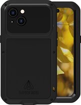 iPhone 15 Hoes - Love Mei Metalen Case - Extreme Protection - Zwart - GSM Hoes - Telefoonhoes Geschikt Voor iPhone 15