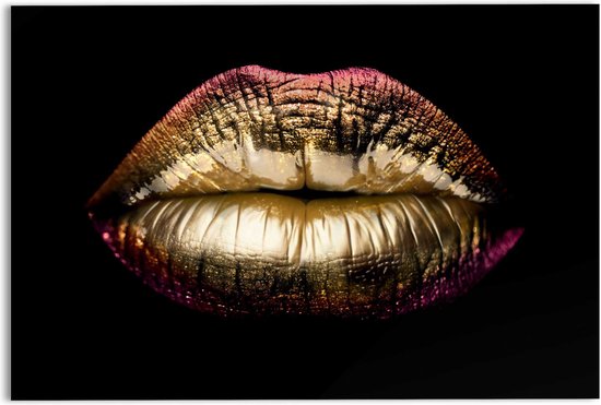Glasschilderij Perfect Lips 78x116 cm