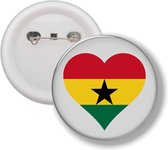 Button Met Speld - Hart Vlag Ghana