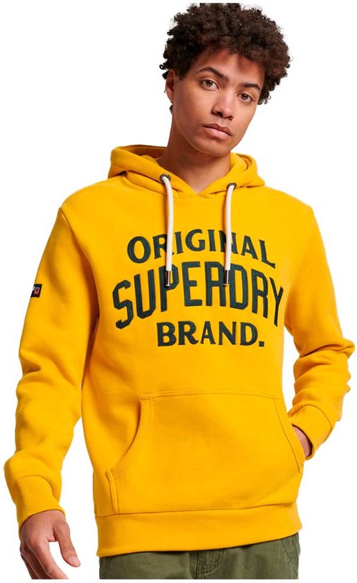 Superdry Athletic Script Graphic Capuchon Geel M Man