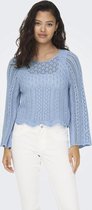 Only Trui Onlnola Life 3/4 Pullover Knt Noos 15233173 Light Blue Dames Maat - S