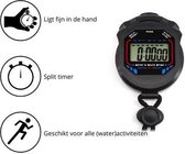 Demtex - Stopwatch - Hardlopen - Sport - Water Bestendig -Timer | Zwart
