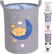Storage Box with Lid Laundry Basket with Drawstring Children's Laundry Hamper Storage Basket Children Large Foldable for Girls Boys for Baby Room, Toys, Laundry, Baby Clothes, Multifunctional