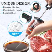 Vlees Injector, Marinade Injector voor Vlees, Met 2 Marinade Injector naalden Voor Vlees, Kalkoen, Kip, 30 ml/1 oz, gebruikershandleiding inbegrepen