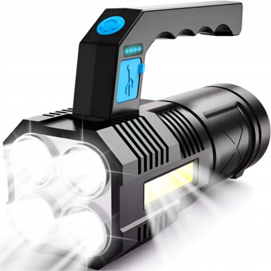 Lampe de poche rechargeable puissante - Projecteur LED - Rechargeable avec  USB