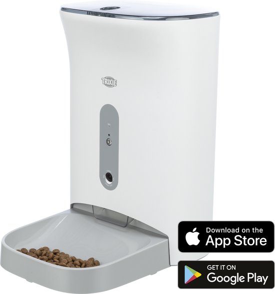 Trixie - Automatische Voerbak - Voederautomaat TX8 Smart 2.0 - Wit/Grijs - 4.5 L