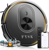 Fysk HR101 Robotstofzuiger met Dweilfunctie - Met Laadstation - Dweilrobot - Robotstofzuigers - Alexa - perfect voor huisdieren - met afstandsbediening en app - Fysk