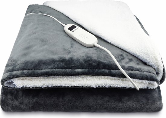 Rockerz Elektrische deken - Warmtedeken - Elektrische bovendeken - XL formaat (200 x 180 cm) - 2 persoons - Kleur: Antraciet