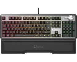 QPAD - MK-95-DE PRO - Gaming Mechanisch Schakelbaar Toetsenbord, met RGB-achtergrondverlichting en Palmrest, Painting keycap, DE layout