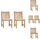 vidaXL Ensemble de chaises de jardin en teck - 50x53x90 cm - Robuste et résistant aux intempéries - Chaise de jardin