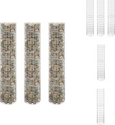 vidaXL Gabion plantenbakkenset - Verhoogd - 30 x 150 cm - Gegalvaniseerd staal - Bloempot