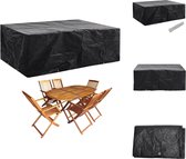 vidaXL Housse de protection pour ensemble de meubles d'extérieur - 242x162x100 cm - PE - Imperméable - Résistant aux UV - Zwart - Housse de protection pour meubles de jardin