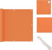 vidaXL Balkonscherm - Waterbestendig - Oranje - 90 x 500 cm - Oxford stof - PU-coating - Parasol