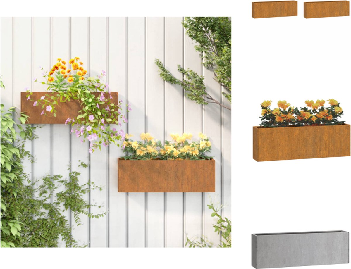 Plantenbak verhoogd 100x50x36 cm cortenstaal