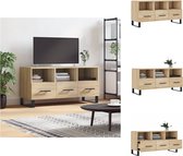 vidaXL TV-meubel - Sonoma eiken - 102 x 36 x 50 cm - Bewerkt hout en ijzer - Kast