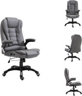 vidaXL bureaustoel - Ergonomisch ontwerp - Hoge rugleuning - In hoogte verstelbaar - 360 graden draaibaar - Antraciet - 68x71x(110-119)cm - Bureaustoel