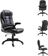 vidaXL bureaustoel - hoogwaardig ergonomisch ontwerp - zwart - 68x71x(110-119) cm - met nylon zwenkwielen - gasveersysteem en verstelbare hoogte - Bureaustoel
