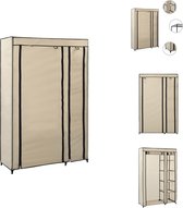 vidaXL Armoire pliable - Armoire - 110 x 45 x 175 cm - Pliable - Crème - Placard