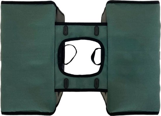 Willex Dubbele Fietstas - Canvas - Reflectie - 40 liter - Universele Bevestiging - Groen van Willex — afbeelding 4