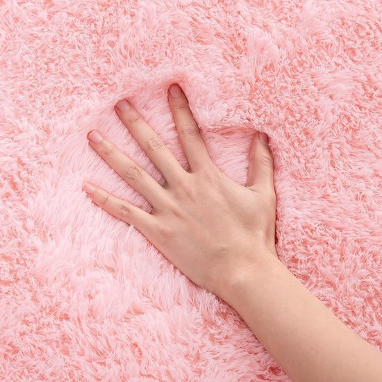 VOFUSHON rond shaggy vloerkleed, voor de slaapkaer, pluche vloerkleed