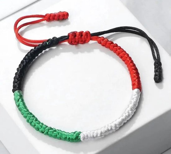 Akyol - Armband - Free Palestina armband - Palestina - Gevlochten armband - palestijnse armband - palestijnse vlag - No war - zwarte armband - free palestina