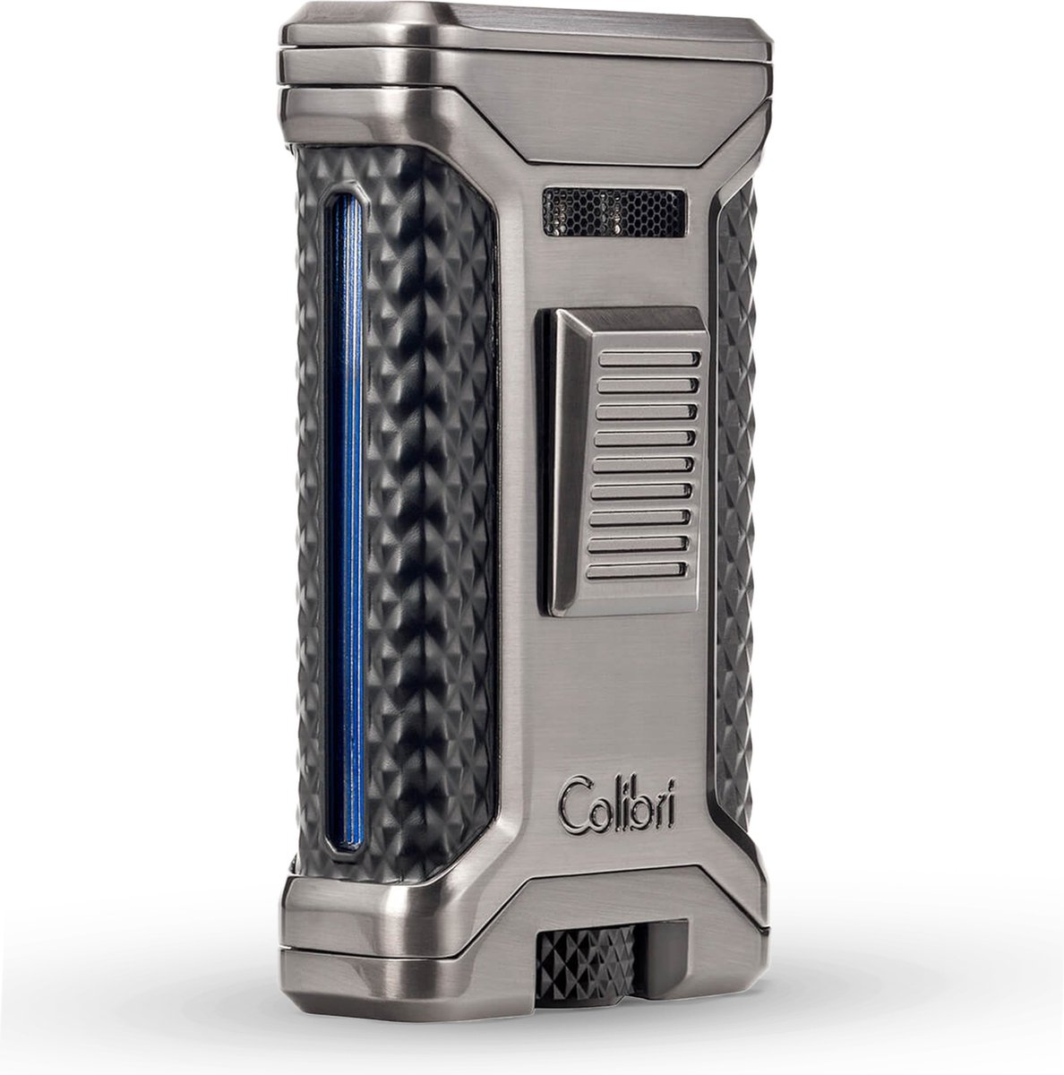 Goedkoopste Colibri Ascari - Triple Jet Flame Aansteker voor Sigaren - Ingebouwde Dubbele Punch Cutter - Windbestendig en Navulbaar