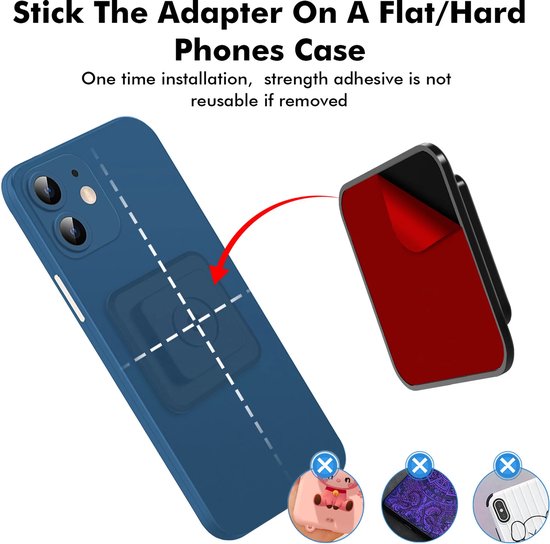 Support téléphone vélo magnétique pour alle merken (iPhone / Samsung)| universel | Fixation de verrouillage magnétique | aimant | Support de téléphone portable vélo - Téléphones 4 à 6'' - Fietshouder