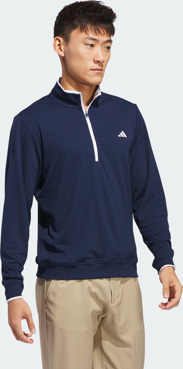 adidas Performance Lichtgewicht Top met Halflange Rits - Heren - Blauw- M van adidas — afbeelding 5