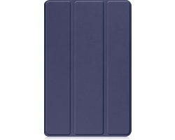Hoesje - Geschikt voor Samsung Galaxy Tab A9 Plus - Dun & Stevig - Trifold Bookcase - Hard Cover - Hardcover Book Case - Tablet Hoes - Donkerblauw