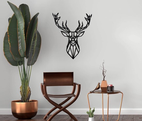 Tableau Tete De Cerf - Tableau mural d'une tête de cerf | Décoration d