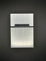 Sigarettenhouder - Opbergbox - Zilver - Kunststof Metaalcombinatie - Opbergdoosje
