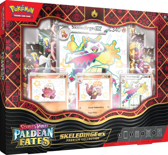 Pokémon Scarlet & Violet Paldean Fates Premium Collection Skeledirge ex - Pokémon Kaarten
