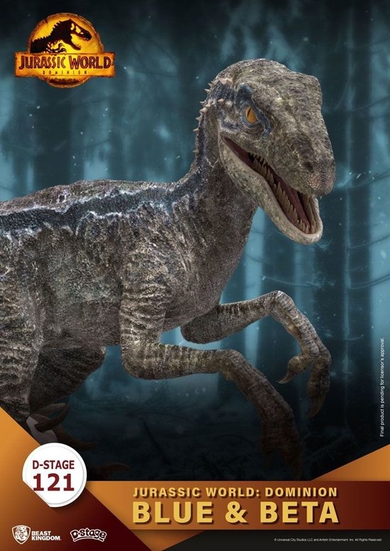 Beast Kingdom - Universal - Diorama-121 - Jurassic World: Dominion - Blue & Beta - 13cm