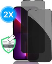 2x Privacy Screenprotector - Geschikt voor iPhone 13 Mini -Screen Protector - Plakgarantie